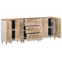 Aparadores 3 uds de madera maciza de mango 60x33,5x75 cm de , Taquillas y armarios de almacenamiento - Ref: Foro24-3310134, P...