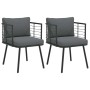 Sillones de jardín con cojines 2 uds ratán sintético negro de , Sillas de jardín - Ref: Foro24-3328656, Precio: 216,14 €, Des...