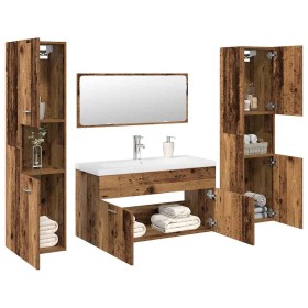 Juego de muebles de baño 5 piezas madera ingeniería envejecida de , Muebles de baño - Ref: Foro24-3328919, Precio: 486,48 €, ...