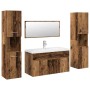 Juego de muebles de baño 5 piezas madera ingeniería envejecida de , Muebles de baño - Ref: Foro24-3328919, Precio: 486,48 €, ...