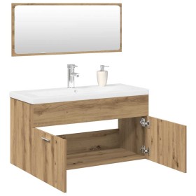 Juego de muebles baño 3 piezas madera ingeniería roble artisan de , Muebles de baño - Ref: Foro24-3328912, Precio: 357,03 €, ...