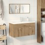 Juego de muebles baño 3 piezas madera ingeniería roble artisan de , Muebles de baño - Ref: Foro24-3328912, Precio: 357,03 €, ...