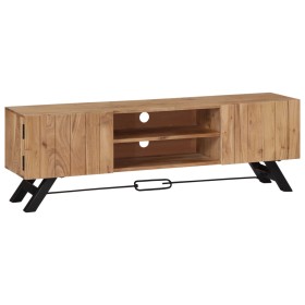 Mueble de TV madera maciza de acacia 140x30x45 cm en Muebles TV | Comprar online en Foru.es