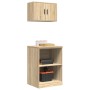 Armarios 2 uds para garaje madera de ingeniería roble sonoma de , Armarios industriales - Ref: Foro24-3328280, Precio: 100,45...