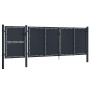 Puerta de jardín metal gris antracita 4x1,75 m de , Puertas de jardín - Ref: Foro24-144549, Precio: 730,02 €, Descuento: %