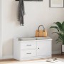 Banco de recibidor SANDNES madera maciza pino blanco 87x40x50cm de , Bancos para recibidores y almacenamiento - Ref: Foro24-4...