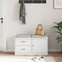 Banco de recibidor SANDNES madera maciza pino blanco 87x40x50cm de , Bancos para recibidores y almacenamiento - Ref: Foro24-4...