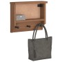 Perchero de pared SANDNES 45x12x35 cm madera maciza de pino de , Percheros para sombreros y abrigos - Ref: Foro24-4010452, Pr...