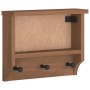 Perchero de pared SANDNES 45x12x35 cm madera maciza de pino de , Percheros para sombreros y abrigos - Ref: Foro24-4010452, Pr...