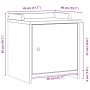 Banco de recibidor SANDNES madera maciza pino blanco 45x40x50cm de , Bancos para recibidores y almacenamiento - Ref: Foro24-4...