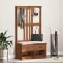 Perchero de entrada SANDENS madera maciza de pino 87x40x159,5cm de , Bancos para recibidores y almacenamiento - Ref: Foro24-4...