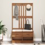 Perchero de entrada SANDENS madera maciza de pino 87x40x159,5cm de , Bancos para recibidores y almacenamiento - Ref: Foro24-4...