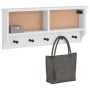 Perchero de pared SANDNES madera maciza pino blanco 87x12x35 cm de , Percheros para sombreros y abrigos - Ref: Foro24-4010471...
