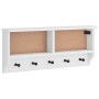 Perchero de pared SANDNES madera maciza pino blanco 87x12x35 cm de , Percheros para sombreros y abrigos - Ref: Foro24-4010471...