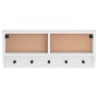 Perchero de pared SANDNES madera maciza pino blanco 87x12x35 cm de , Percheros para sombreros y abrigos - Ref: Foro24-4010471...