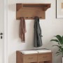 Perchero de pared SANDNES madera maciza de pino 87x30x42 cm de , Percheros para sombreros y abrigos - Ref: Foro24-4010473, Pr...