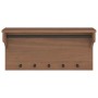 Perchero de pared SANDNES madera maciza de pino 87x30x42 cm de , Percheros para sombreros y abrigos - Ref: Foro24-4010473, Pr...