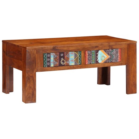 Mesa de centro de madera maciza de acacia 90x50x40 cm de , Mesas de centro - Ref: Foro24-4016486, Precio: 162,52 €, Descuento: %