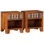 Mesita de noche 2 uds 40x35x45 cm madera maciza de acacia de , Mesitas de noche - Ref: Foro24-4016490, Precio: 179,82 €, Desc...