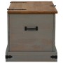 Baúl de almacenamiento HALDEN gris 91x48x47 cm madera maciza de , Baúles de almacenamiento - Ref: Foro24-4018403, Precio: 163...