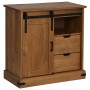 Aparador HALDEN con puerta corredera 80x40x80 cm madera maciza de , Aparadores - Ref: Foro24-4018417, Precio: 216,63 €, Descu...