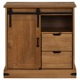 Aparador HALDEN con puerta corredera 80x40x80 cm madera maciza de , Aparadores - Ref: Foro24-4018417, Precio: 216,63 €, Descu...