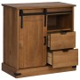 Aparador HALDEN con puerta corredera 80x40x80 cm madera maciza de , Aparadores - Ref: Foro24-4018417, Precio: 216,63 €, Descu...