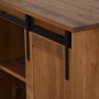 Aparador HALDEN con puerta corredera 80x40x80 cm madera maciza de , Aparadores - Ref: Foro24-4018417, Precio: 216,63 €, Descu...