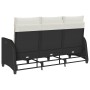 Sofá de jardín reclinable con cojines en forma de L ratán negro de , Sofás de exterior - Ref: Foro24-4108238, Precio: 343,72 ...