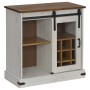 Aparador HALDEN con puerta corredera blanco 80x40x80 cm de , Aparadores - Ref: Foro24-4018422, Precio: 218,02 €, Descuento: %