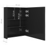 Armario de baño con espejo LED negro brillante 50x14x60 cm de vidaXL, Tocadores de baño - Ref: Foro24-326481, Precio: 104,31 ...