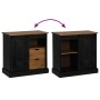 Aparador HALDEN con puerta corredera negro 80x40x80 cm de , Aparadores - Ref: Foro24-4018420, Precio: 202,32 €, Descuento: %