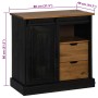 Aparador HALDEN con puerta corredera negro 80x40x80 cm de , Aparadores - Ref: Foro24-4018420, Precio: 202,32 €, Descuento: %