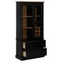 Vinoteca HALDEN con botelleros y puerta corredera negro pino de , Armarios para vino y licores - Ref: Foro24-4018436, Precio:...