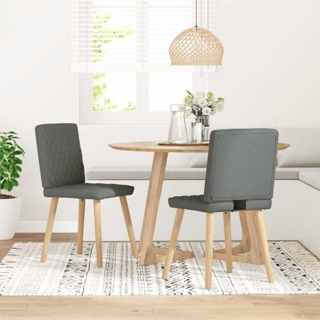 Sillas de comedor 2 unidades tela gris oscuro de , Sillas de comedor - Ref: Foro24-4101122, Precio: 105,19 €, Descuento: %
