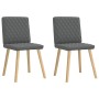 Sillas de comedor 2 unidades tela gris oscuro de , Sillas de comedor - Ref: Foro24-4101122, Precio: 105,19 €, Descuento: %