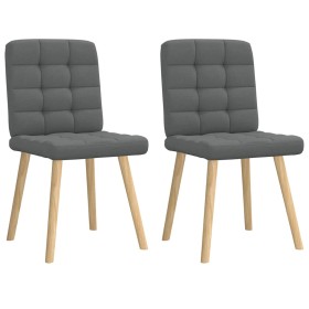Sillas de comedor 2 unidades tela gris oscuro de , Sillas de comedor - Ref: Foro24-4101092, Precio: 105,52 €, Descuento: %