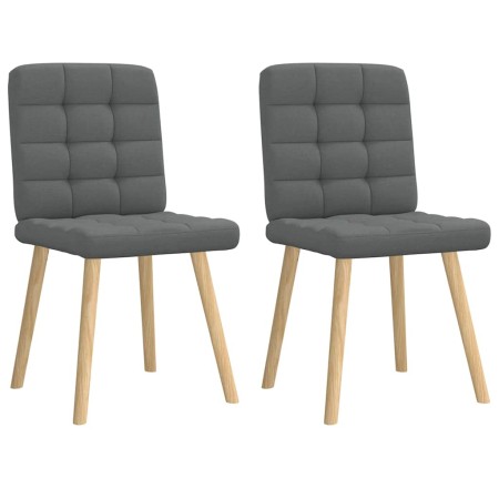 Sillas de comedor 2 unidades tela gris oscuro de , Sillas de comedor - Ref: Foro24-4101092, Precio: 105,52 €, Descuento: %