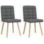 Sillas de comedor 2 unidades tela gris oscuro de , Sillas de comedor - Ref: Foro24-4101092, Precio: 105,52 €, Descuento: %
