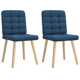 Sillas de comedor 2 unidades tela azul de , Sillas de comedor - Ref: Foro24-4101099, Precio: 106,42 €, Descuento: %