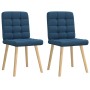 Sillas de comedor 2 unidades tela azul de , Sillas de comedor - Ref: Foro24-4101099, Precio: 106,42 €, Descuento: %