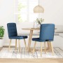 Sillas de comedor 2 unidades tela azul de , Sillas de comedor - Ref: Foro24-4101099, Precio: 106,42 €, Descuento: %