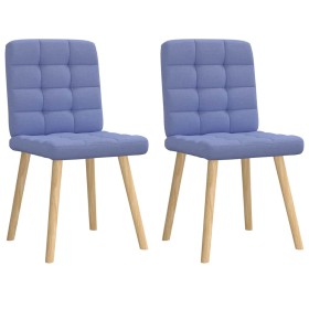 Sillas de comedor 2 uds tela azul jeans de , Sillas de comedor - Ref: Foro24-4101101, Precio: 105,11 €, Descuento: %