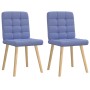 Sillas de comedor 2 uds tela azul jeans de , Sillas de comedor - Ref: Foro24-4101101, Precio: 105,11 €, Descuento: %