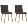 Sillas de comedor 2 unidades tela marrón oscuro de , Sillas de comedor - Ref: Foro24-4101148, Precio: 103,24 €, Descuento: %