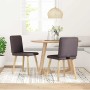 Sillas de comedor 2 unidades tela marrón oscuro de , Sillas de comedor - Ref: Foro24-4101148, Precio: 103,24 €, Descuento: %