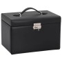Joyero de 3 niveles con espejo y cerradura negro 26x18x17,5 cm de , Soportes para joyería - Ref: Foro24-4103559, Precio: 45,8...