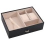 Joyero de 3 niveles con espejo y cerradura negro 26x18x17,5 cm de , Soportes para joyería - Ref: Foro24-4103559, Precio: 45,8...