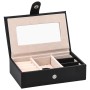 Joyero de 3 niveles con espejo y cerradura negro 26x18x17,5 cm de , Soportes para joyería - Ref: Foro24-4103559, Precio: 45,8...