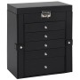 Joyero de 6 niveles con espejo y cerradura negro de , Soportes para joyería - Ref: Foro24-4103565, Precio: 63,95 €, Descuento: %